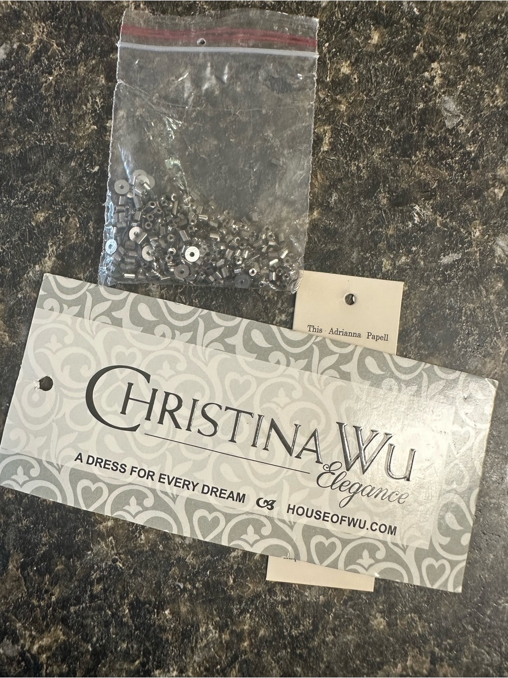 Christina Wu Mauve Beaded Evening Gown - Picture 9 of 10